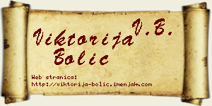 Viktorija Bolić vizit kartica